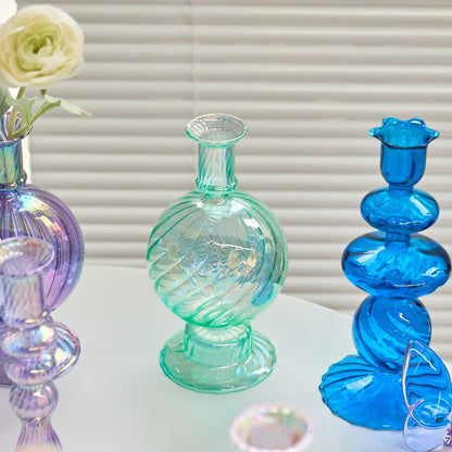 Floriddle Retro Glass Candle Holders