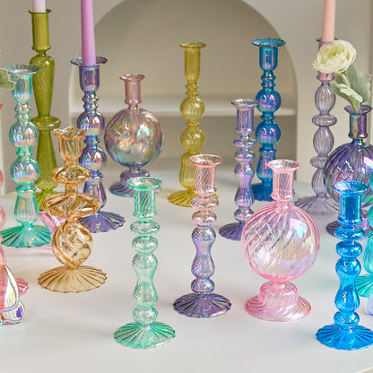 Floriddle Retro Glass Candle Holders