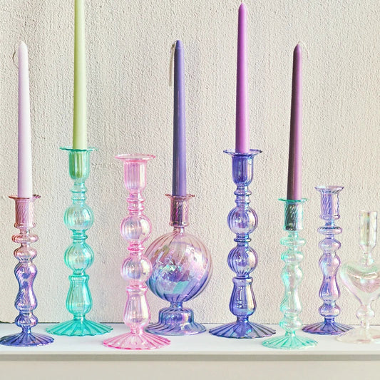 Floriddle Retro Glass Candle Holders