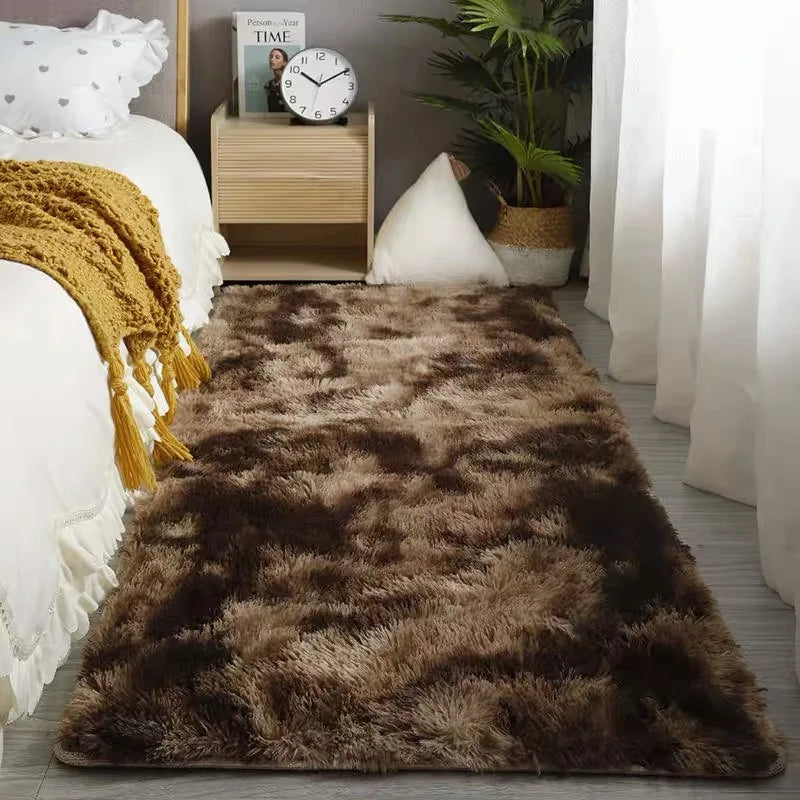 Fluffy Beige Shaggy Carpet for Bedrooms