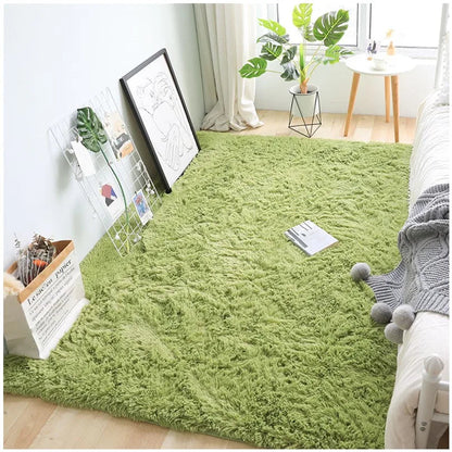 Fluffy Beige Shaggy Carpet for Bedrooms