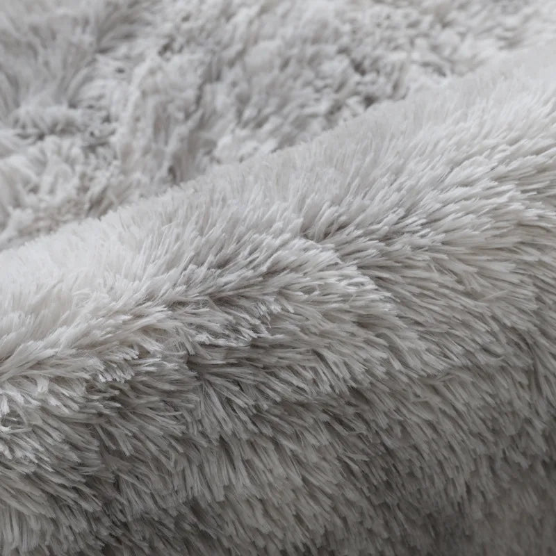 Fluffy Beige Shaggy Carpet for Bedrooms