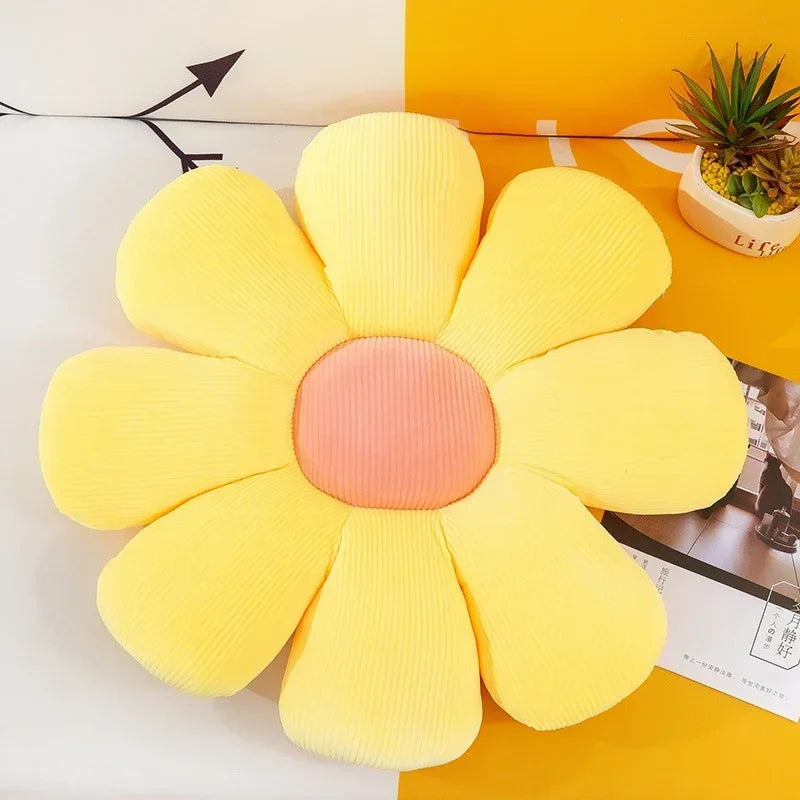 Fluffy Daisy Plush Cushion Doll