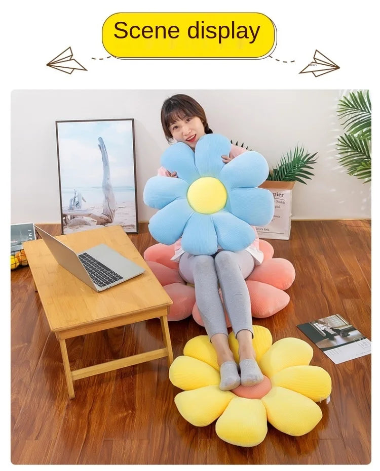 Fluffy Daisy Plush Cushion Doll