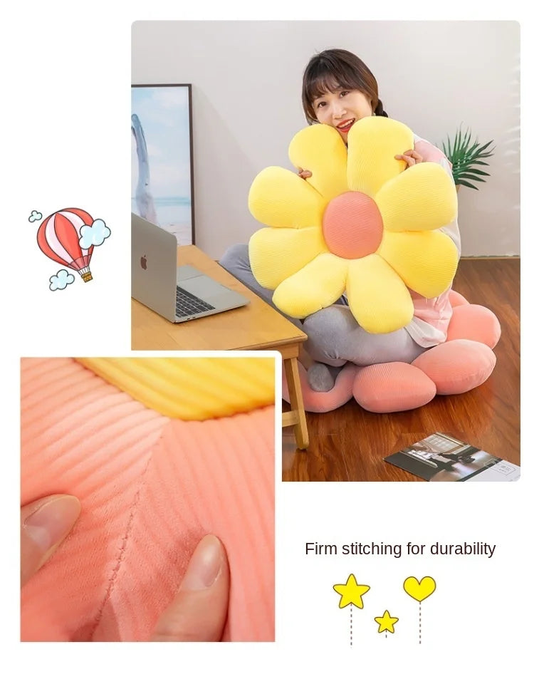 Fluffy Daisy Plush Cushion Doll