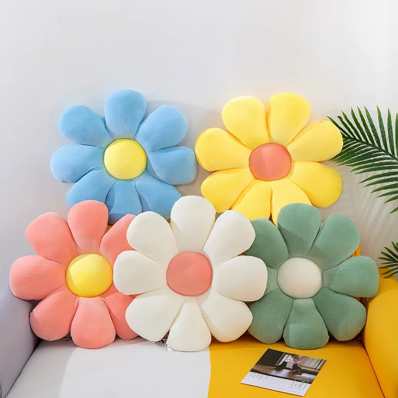 Fluffy Daisy Plush Cushion Doll