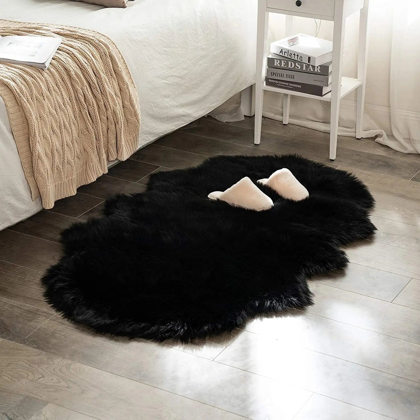 Fluffy Faux Fur Bedroom Rug