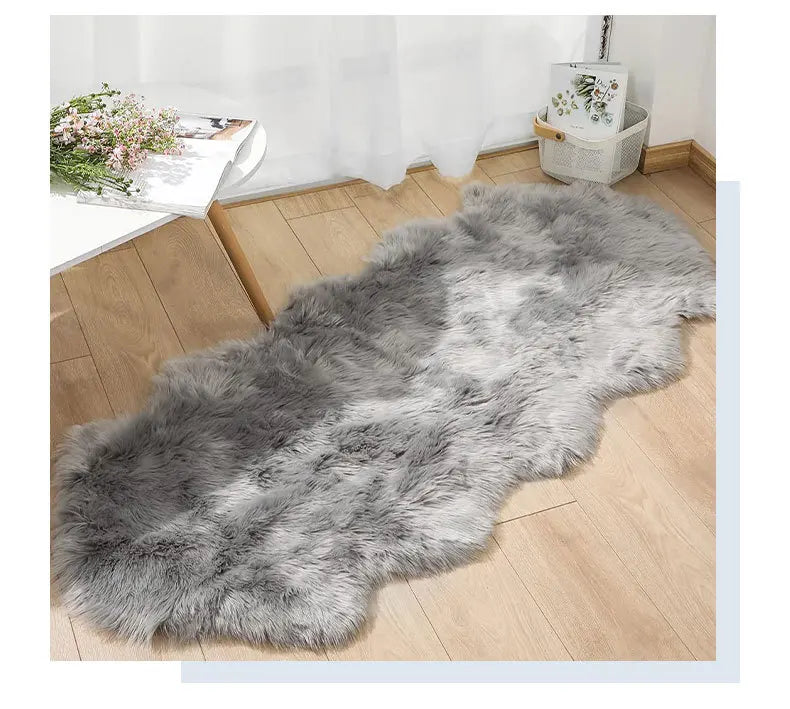 Fluffy Faux Fur Bedroom Rug