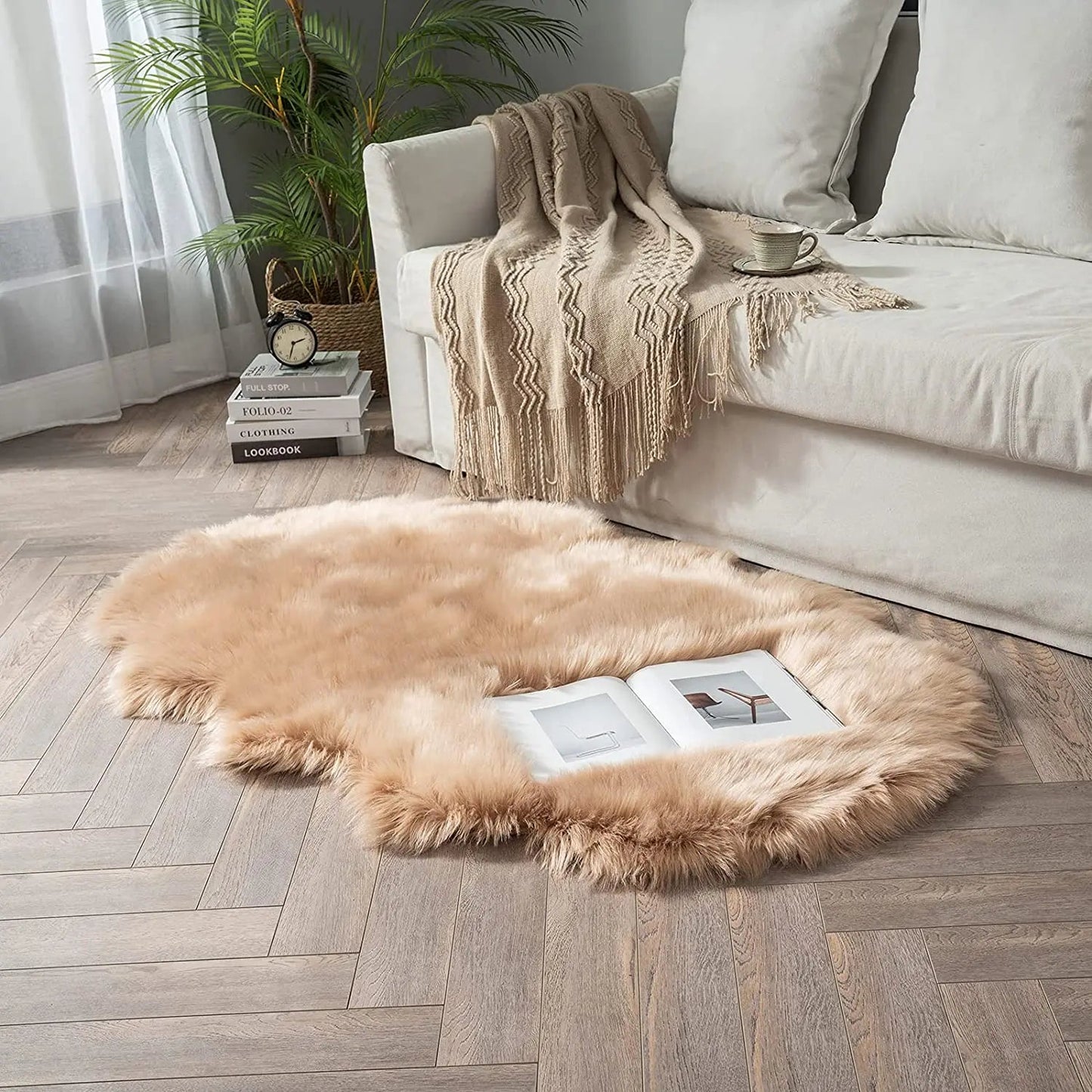 Fluffy Faux Fur Bedroom Rug