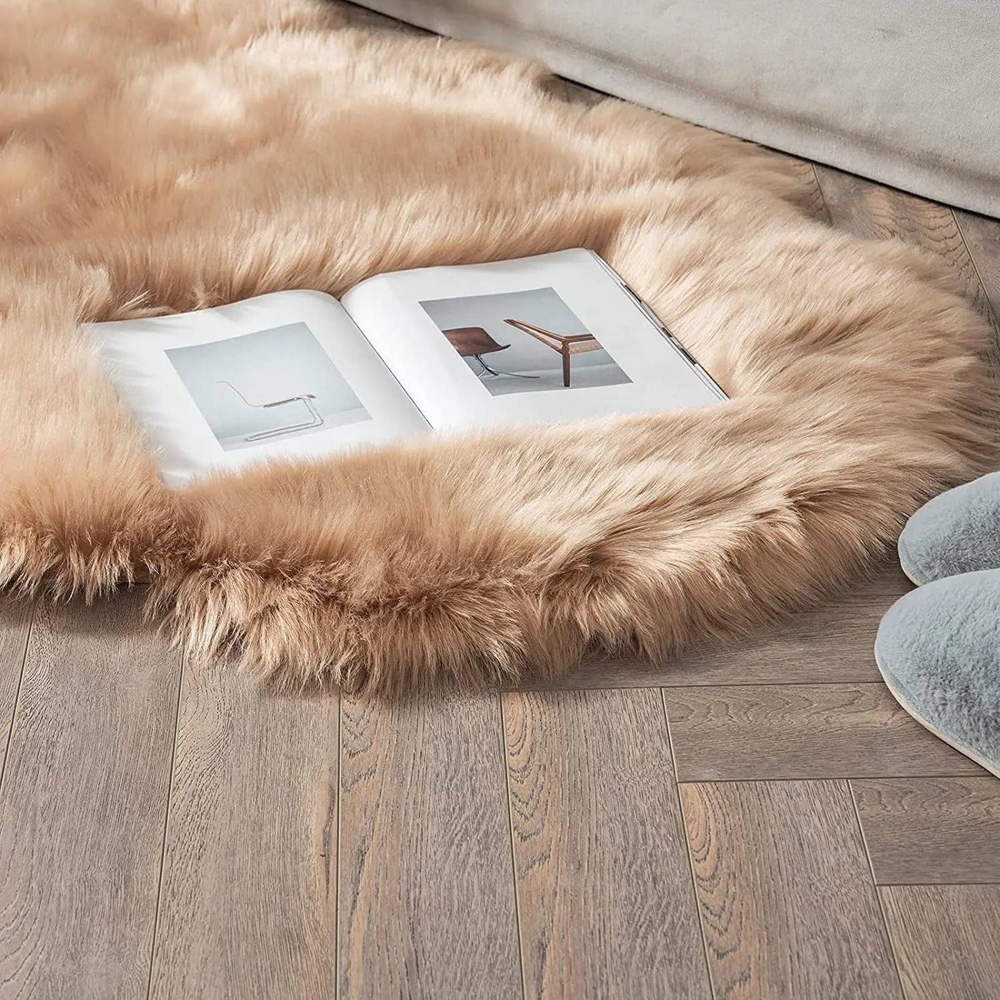 Fluffy Faux Fur Bedroom Rug