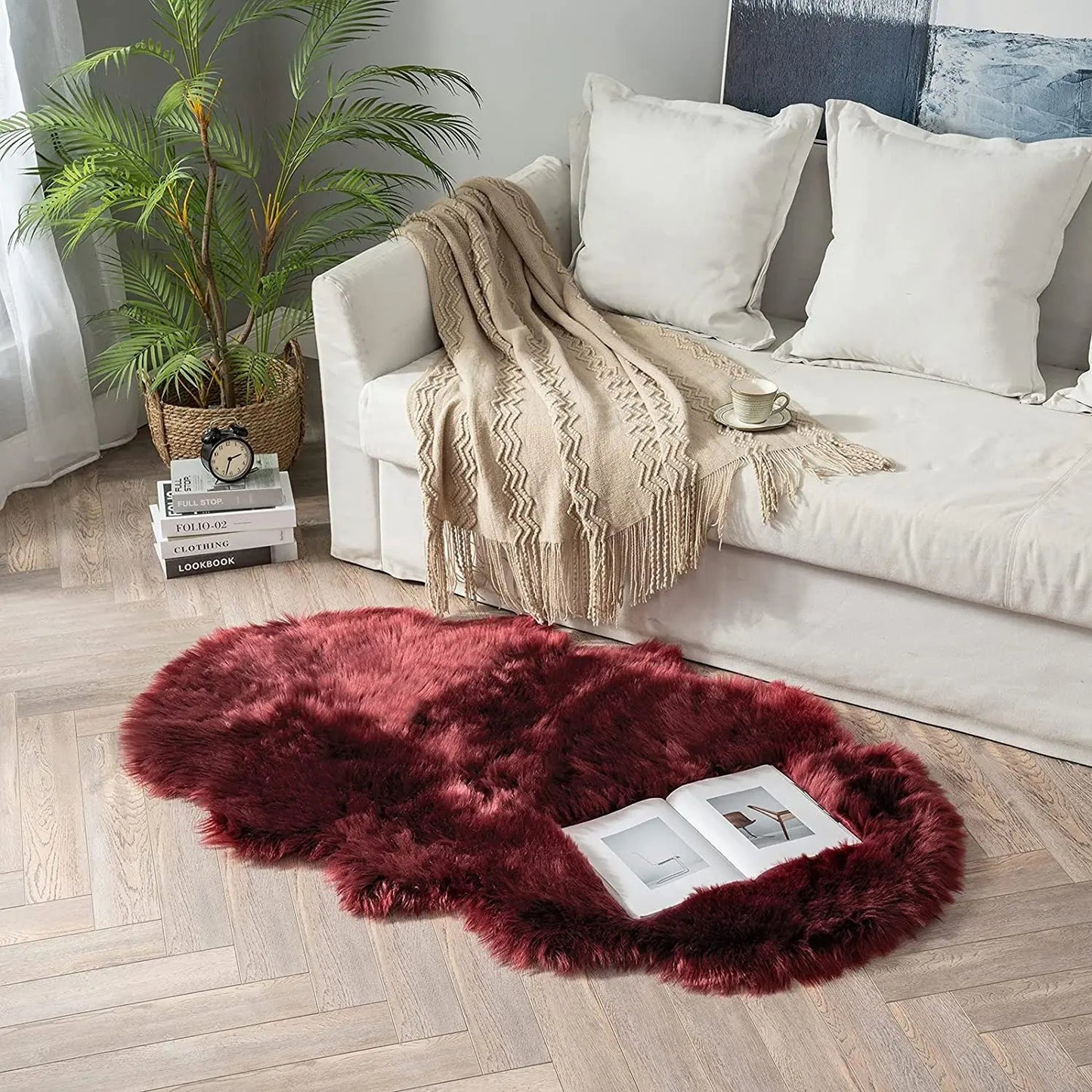 Fluffy Faux Fur Bedroom Rug