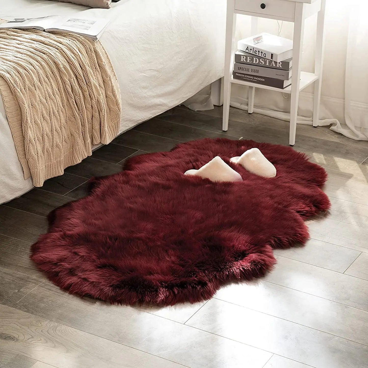 Fluffy Faux Fur Bedroom Rug