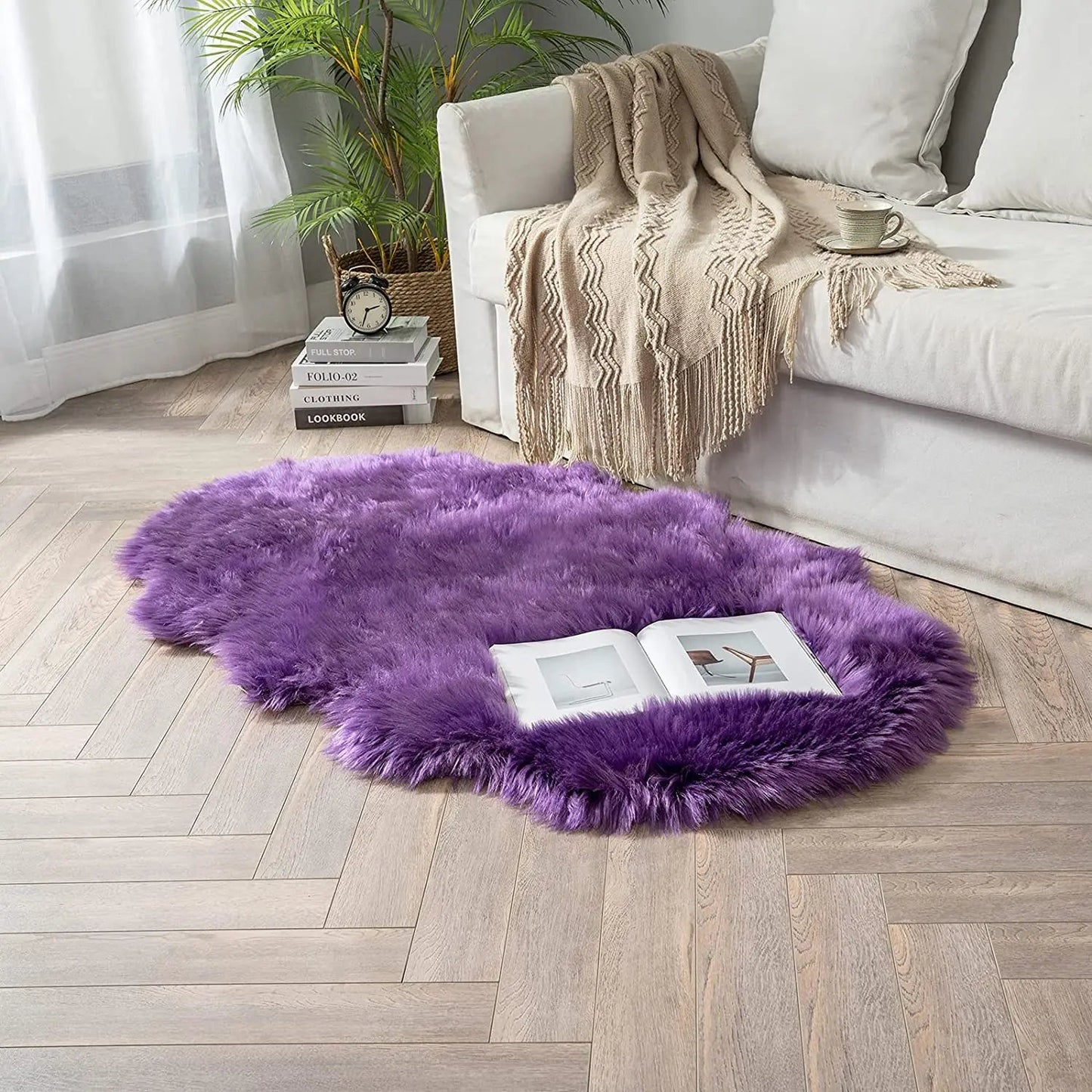 Fluffy Faux Fur Bedroom Rug