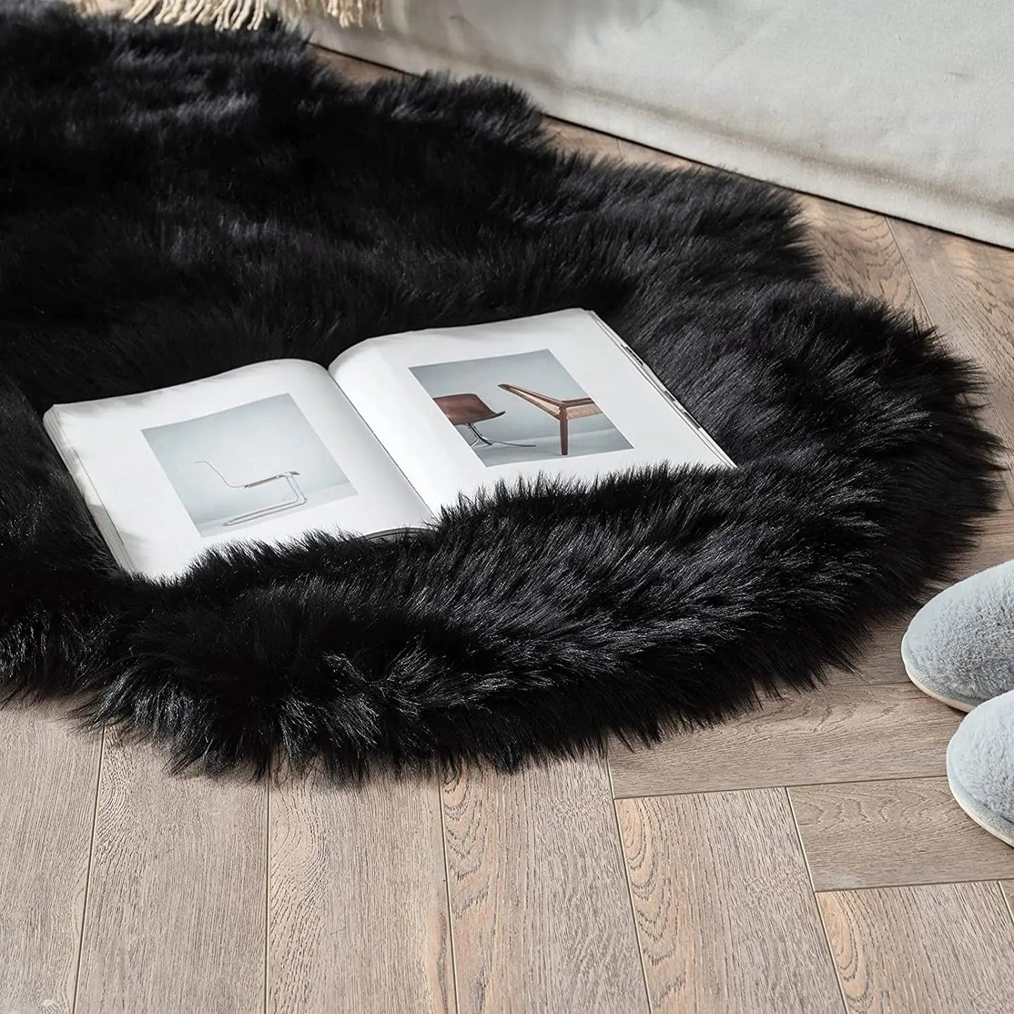 Fluffy Faux Fur Bedroom Rug