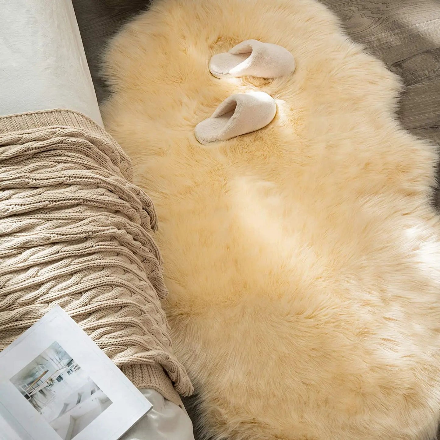 Fluffy Faux Fur Bedroom Rug