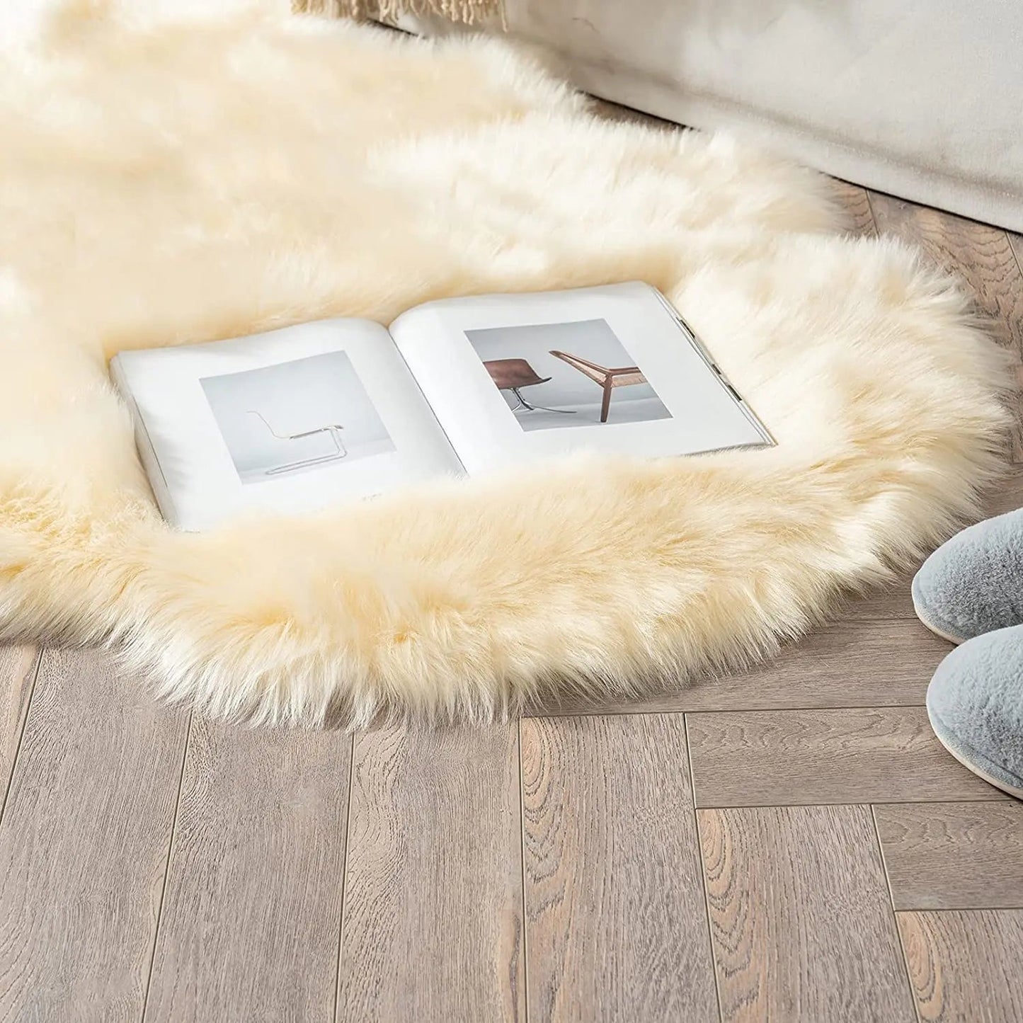 Fluffy Faux Fur Bedroom Rug