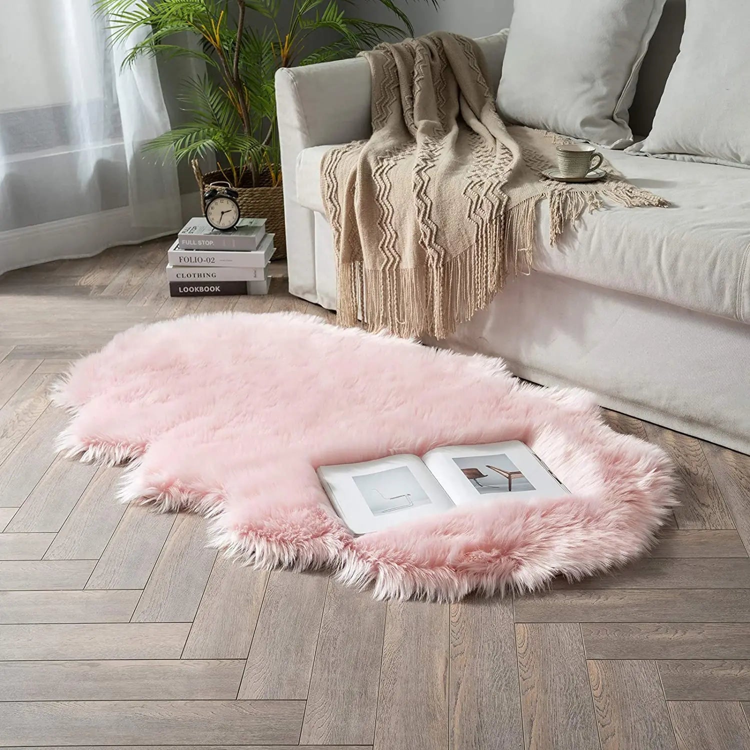 Fluffy Faux Fur Bedroom Rug