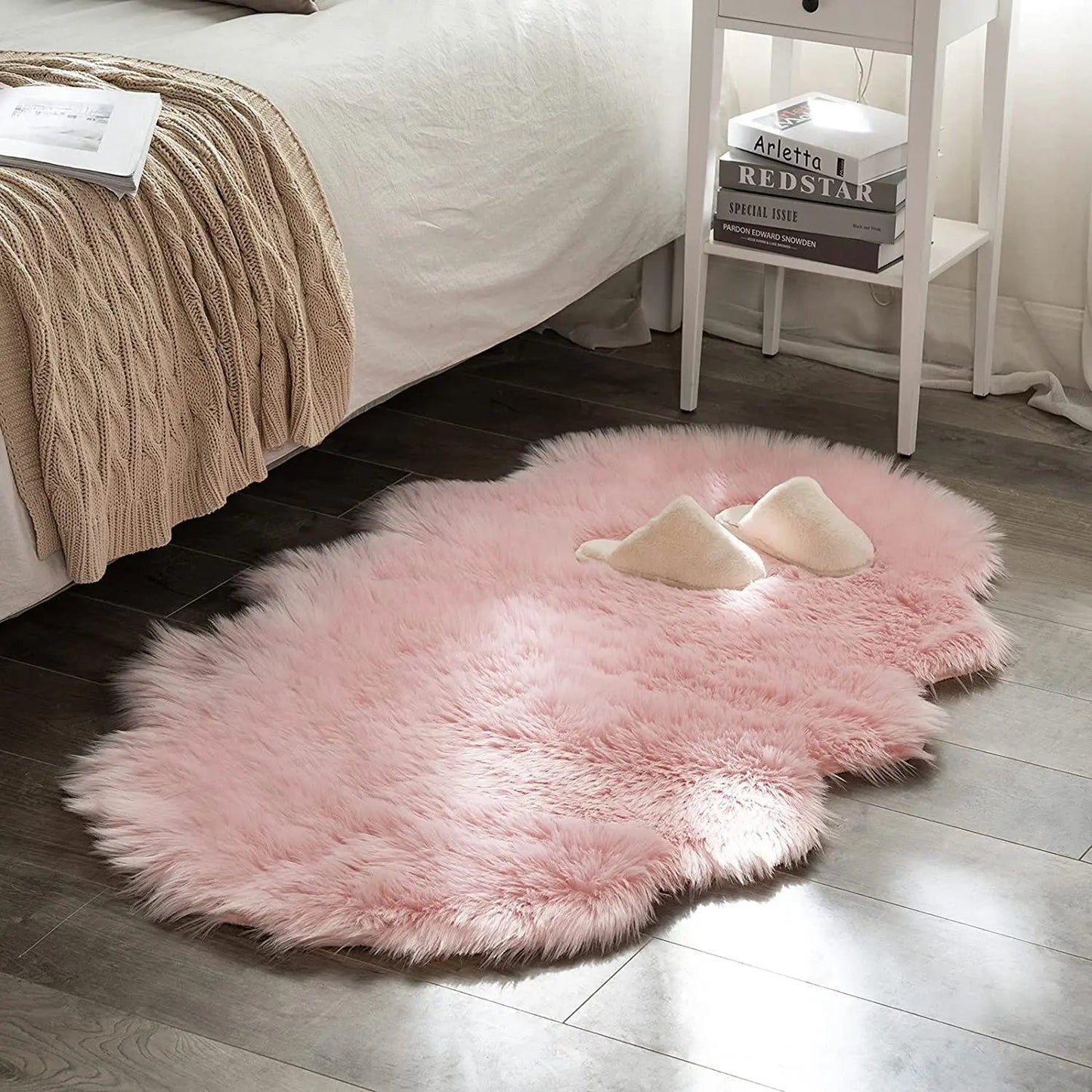 Fluffy Faux Fur Bedroom Rug