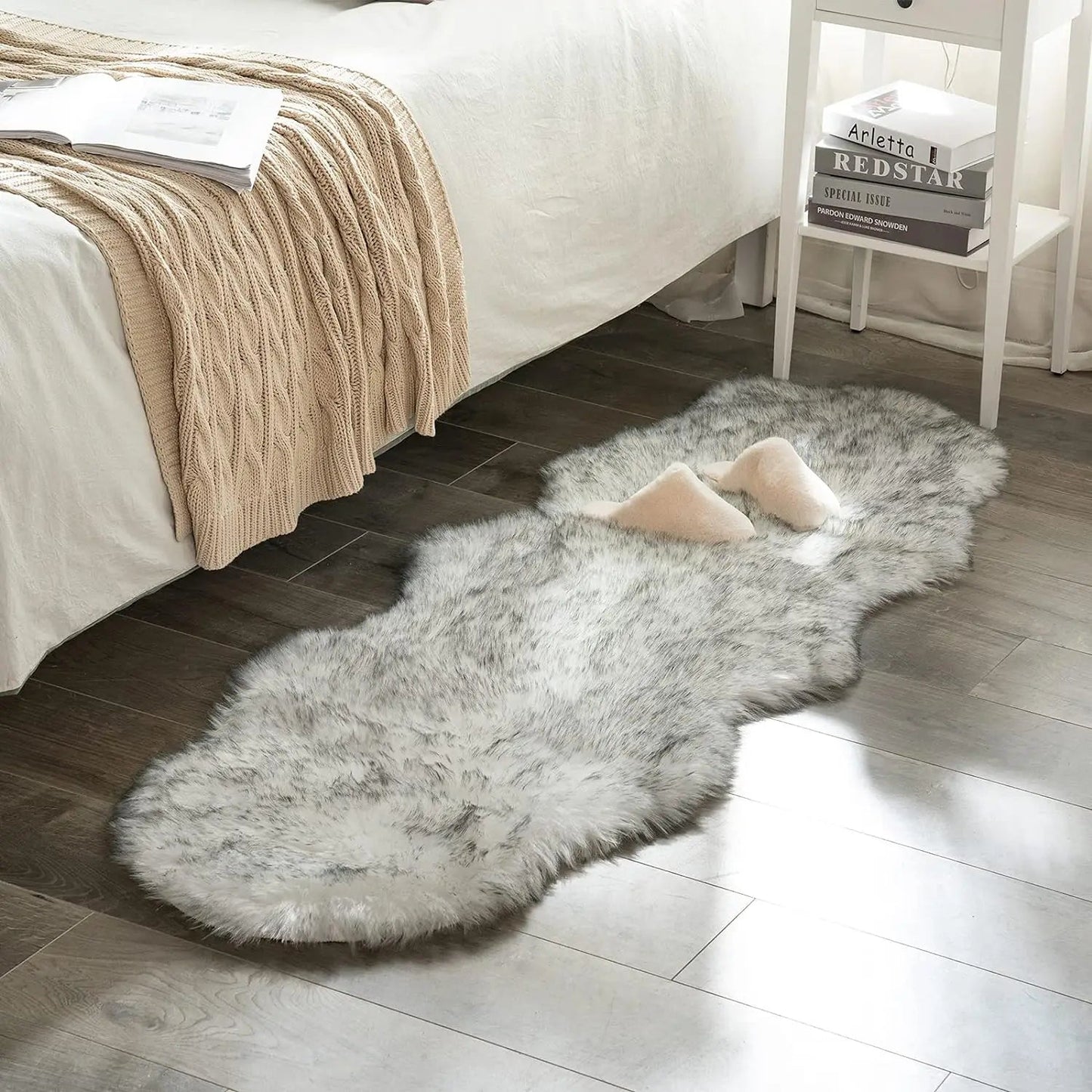 Fluffy Faux Fur Bedroom Rug