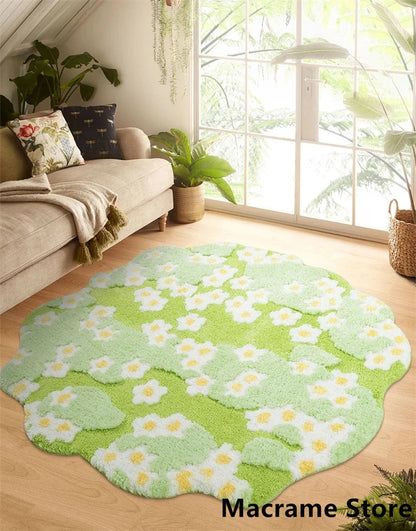 Fluffy Floral Tufted Area Rug