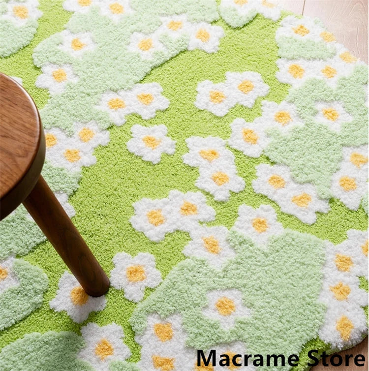 Fluffy Floral Tufted Area Rug