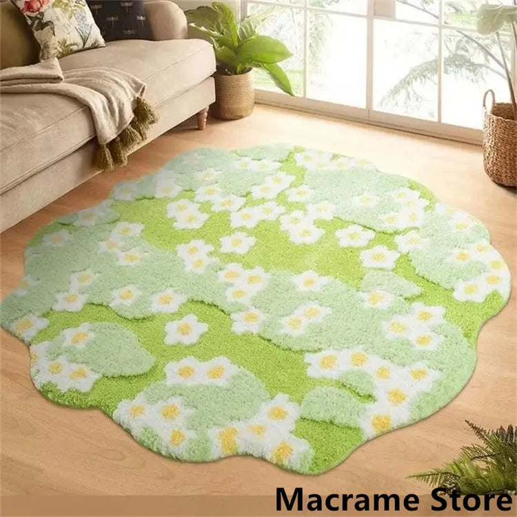 Fluffy Floral Tufted Area Rug