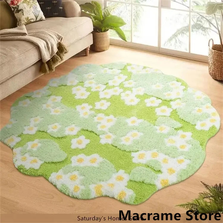 Fluffy Floral Tufted Area Rug