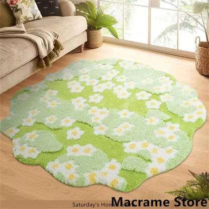 Fluffy Floral Tufted Area Rug