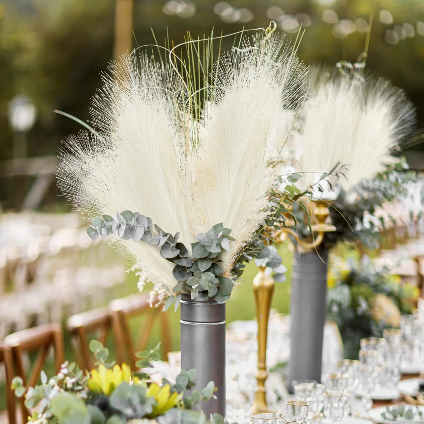 Fluffy Pampas Grass Faux Flowers