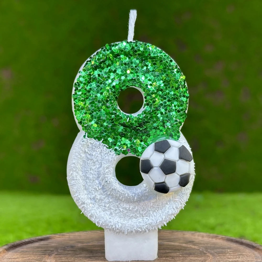 Football Birthday Cake Number Candles