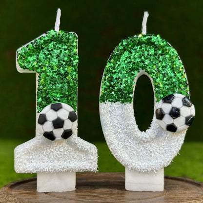 Football Birthday Cake Number Candles