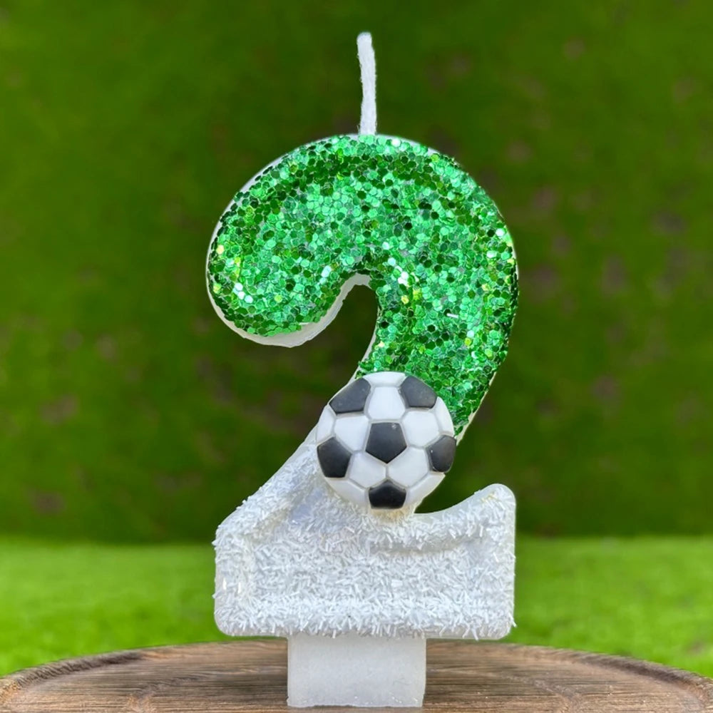 Football Birthday Cake Number Candles