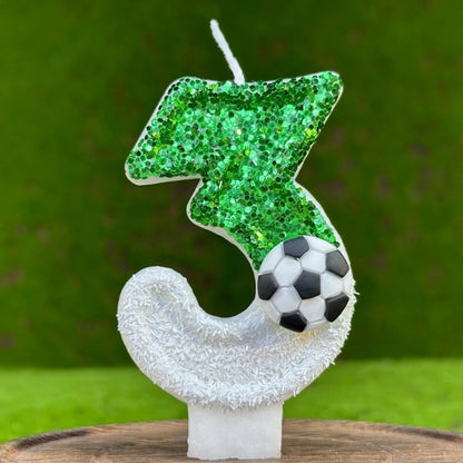 Football Birthday Cake Number Candles