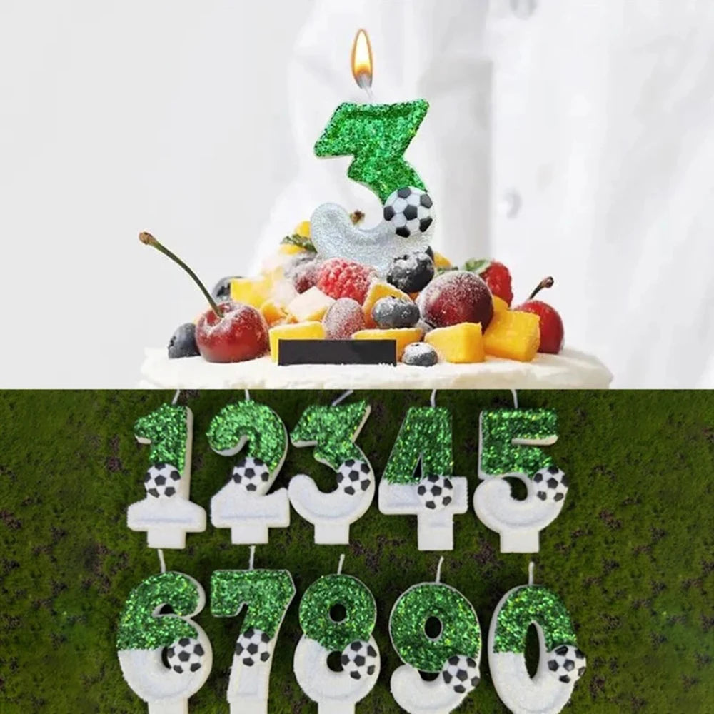 Football Birthday Cake Number Candles