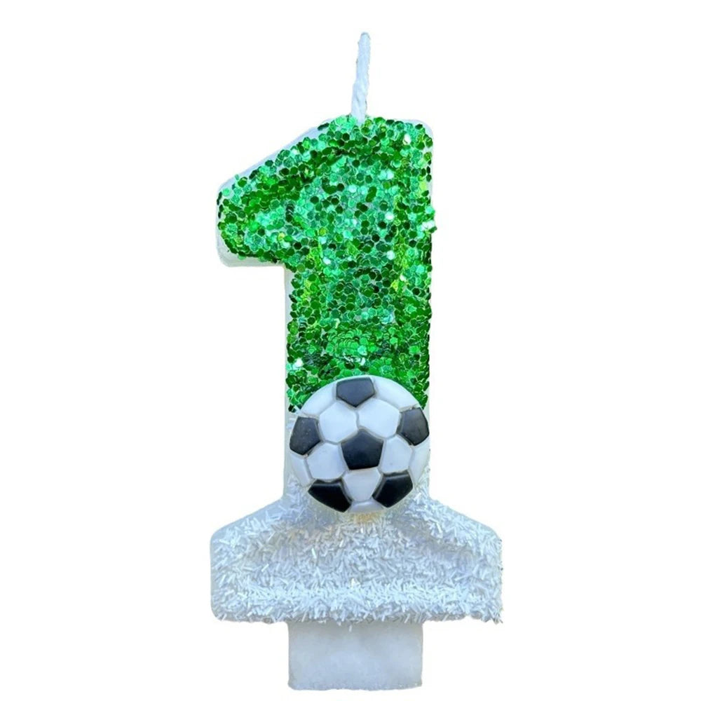 Football Birthday Cake Number Candles