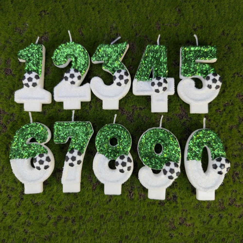 Football Birthday Cake Number Candles