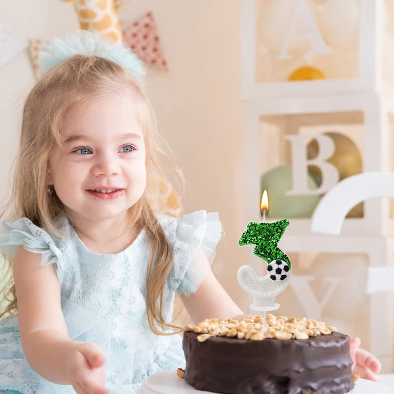 Football Cake Candle Set for Kids