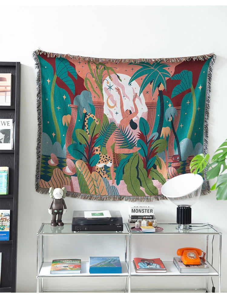 Forest Dancer Tapestry Throw Blanket