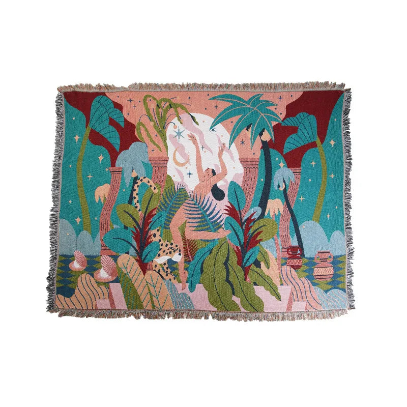 Forest Dancer Tapestry Throw Blanket