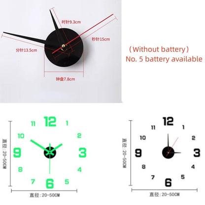 Frameless 3D Luminous Acrylic Clock