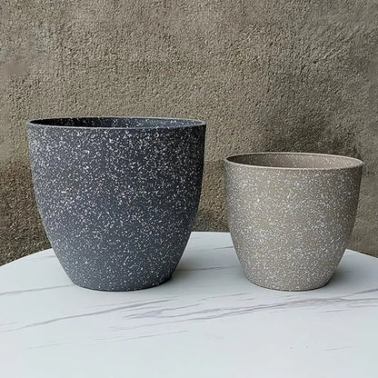 Frosted Plastic Flower Pots - Modern