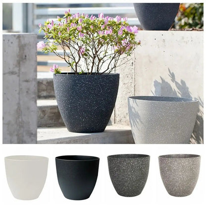 Frosted Plastic Flower Pots - Modern