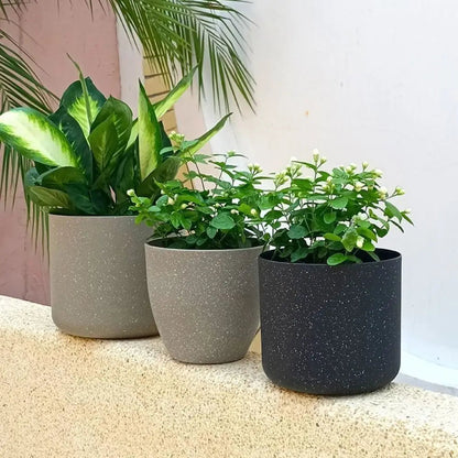 Frosted Plastic Flower Pots - Modern