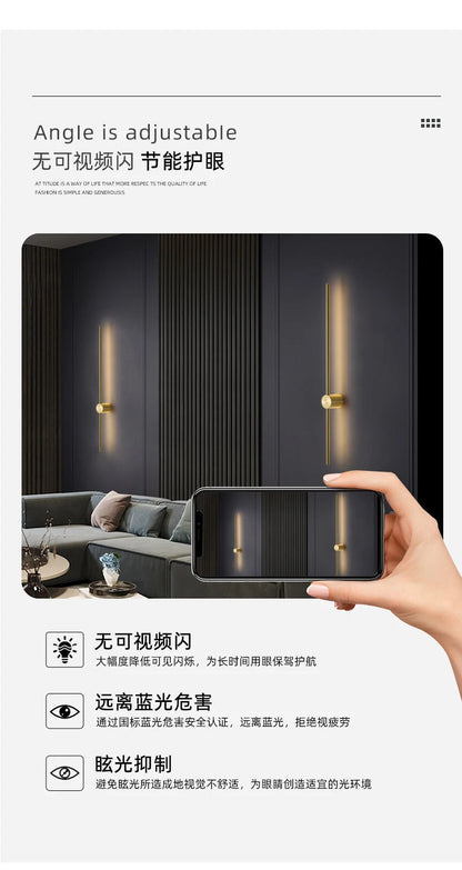 Fumi Long LED Strip Wall Light