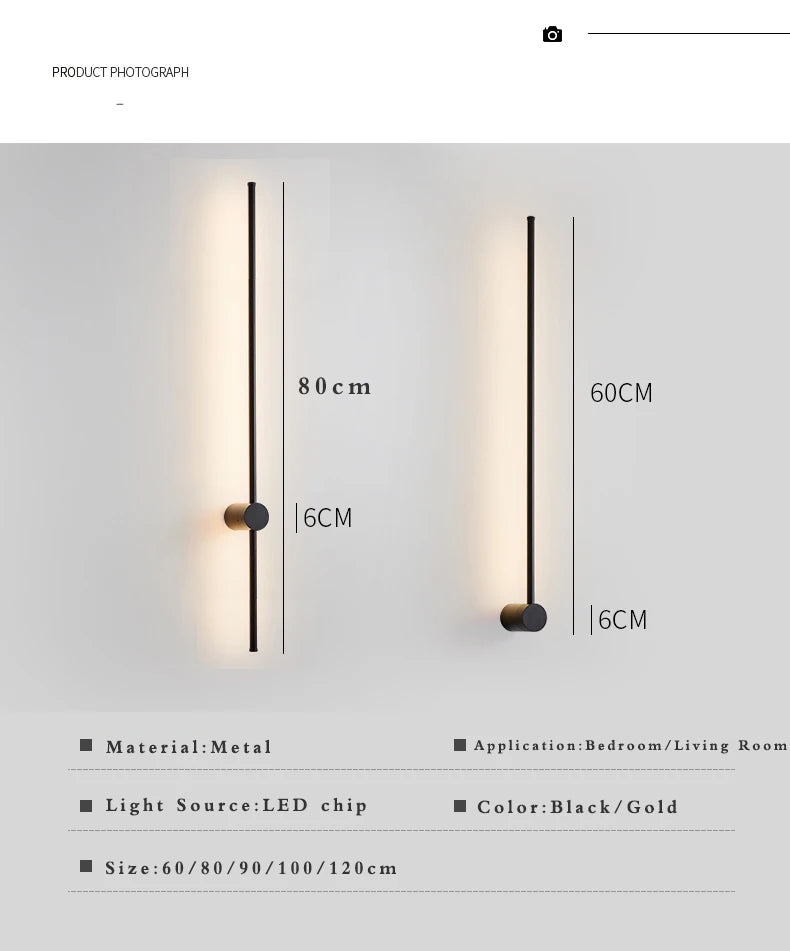 Fumi Long LED Strip Wall Light