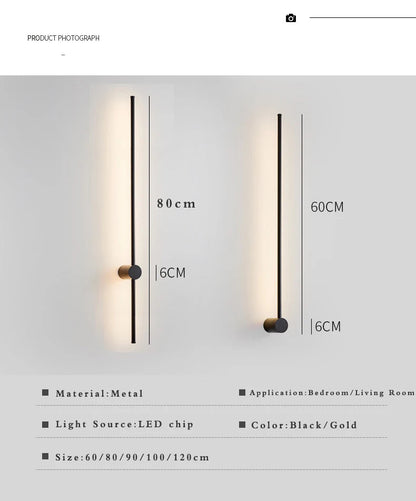 Fumi Long LED Strip Wall Light