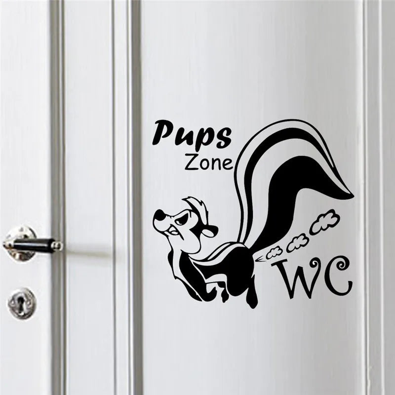 Fun PVC Toilet Sign Stickers