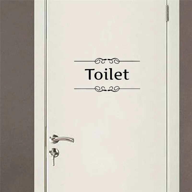 Fun PVC Toilet Sign Stickers