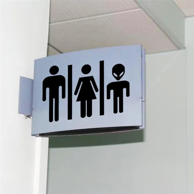 Fun PVC Toilet Sign Stickers