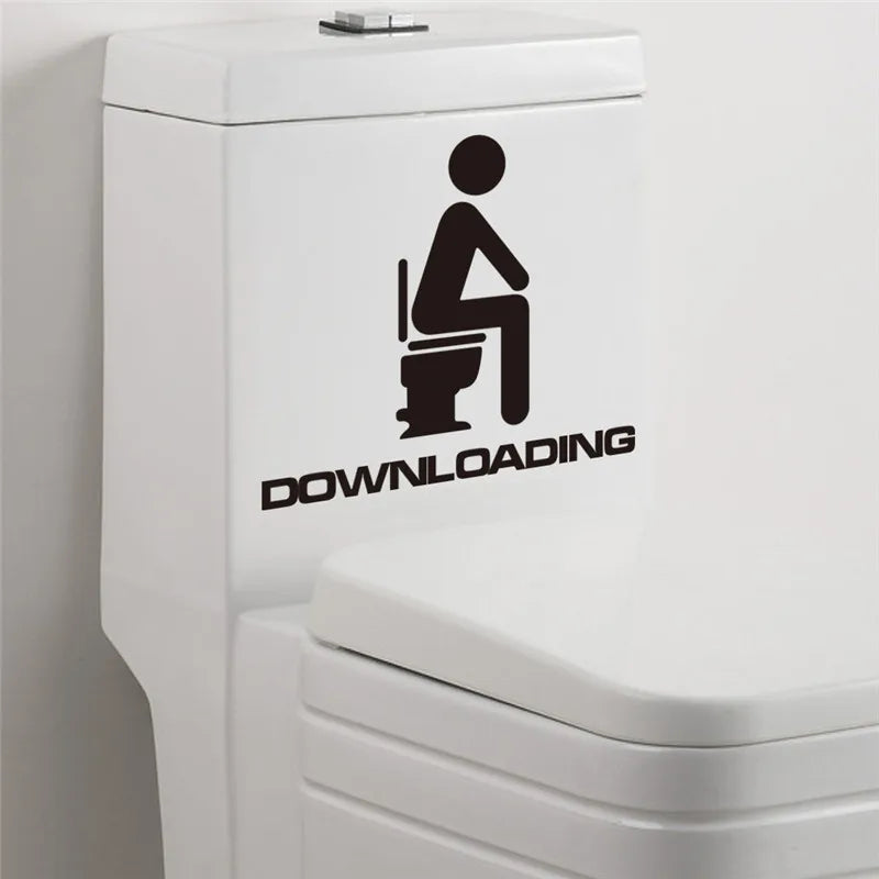 Fun PVC Toilet Sign Stickers